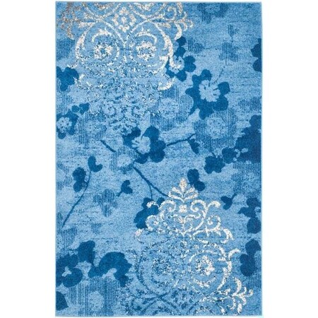 Safavieh Adirondack Power Loomed Square Area Rug, Light Blue and Dark Blue - 8 x 8 ft. ADR114F-8SQ